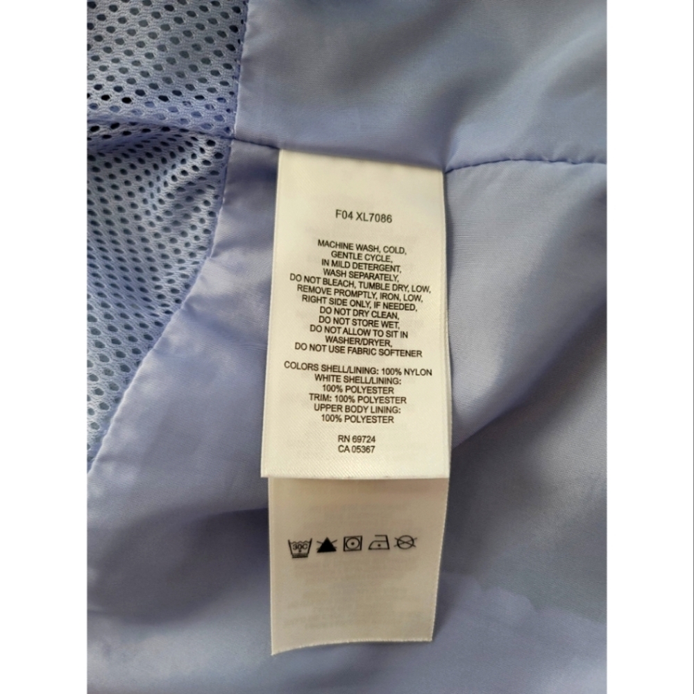 New Columbia Waterproof Light Blue and Navy Jacket, Size M/L - Picture 8 of 8